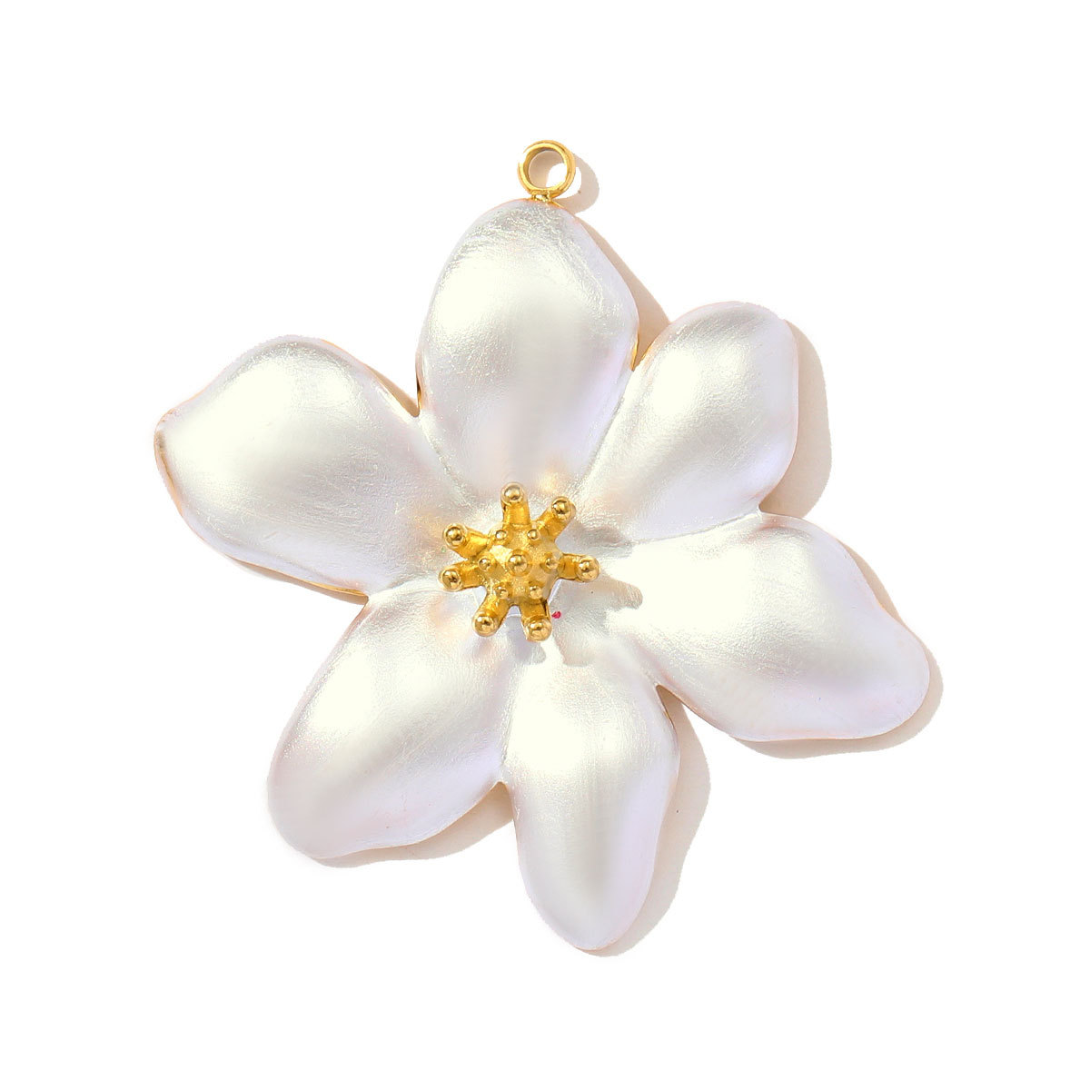 6pcs/pack Fashion Retro Stainless Steel Enamel Flowers Necklace Pendant Feather DIY Earring Charm Women Monstera Leaf Jewelry