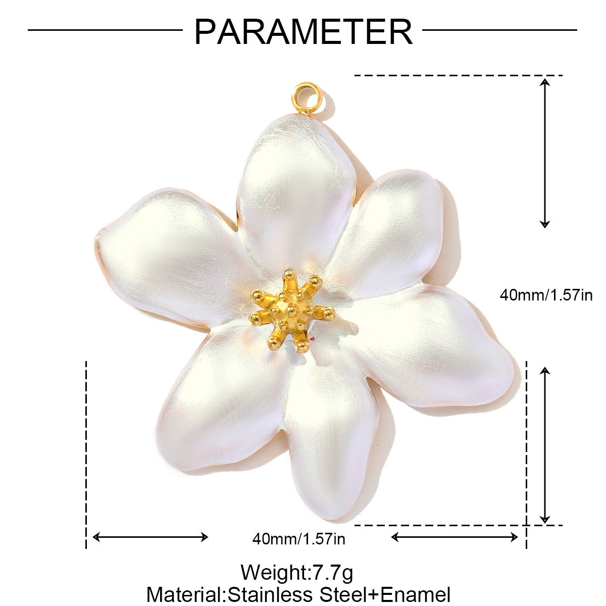 6pcs/pack Fashion Retro Stainless Steel Enamel Flowers Necklace Pendant Feather DIY Earring Charm Women Monstera Leaf Jewelry