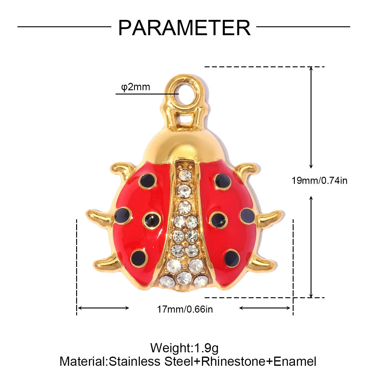 6pcs/pack Stainless Steel Enamel Fish Shell DIY Earring Charms Ladybug Star Necklace Pendants Woman Evil Eye Jewelry Wholesale