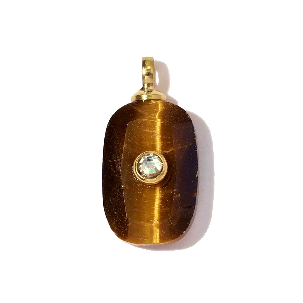 6pcs/pack Stainless Steel Square Natural Stone White Jade Necklace Pendants Powder Crystal DIY Charms Women Jewelry Wholesale
