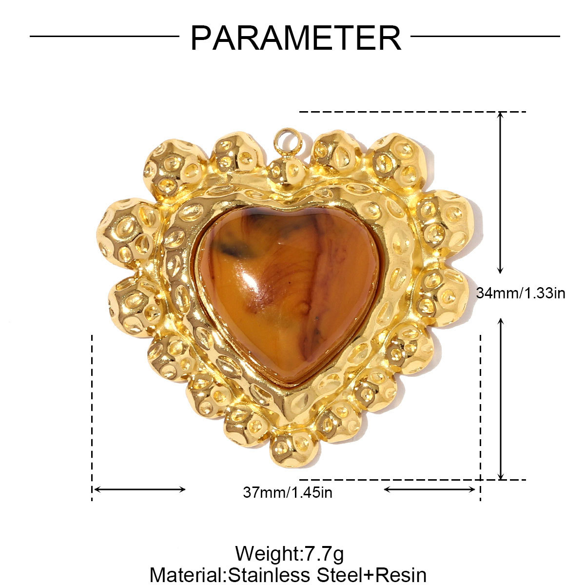 6pcs/pack Fashion Stainless Steel Enamel Heart Necklace Pendants Two Tone Love DIY Charms Women Holiday Jewelry Wholesale