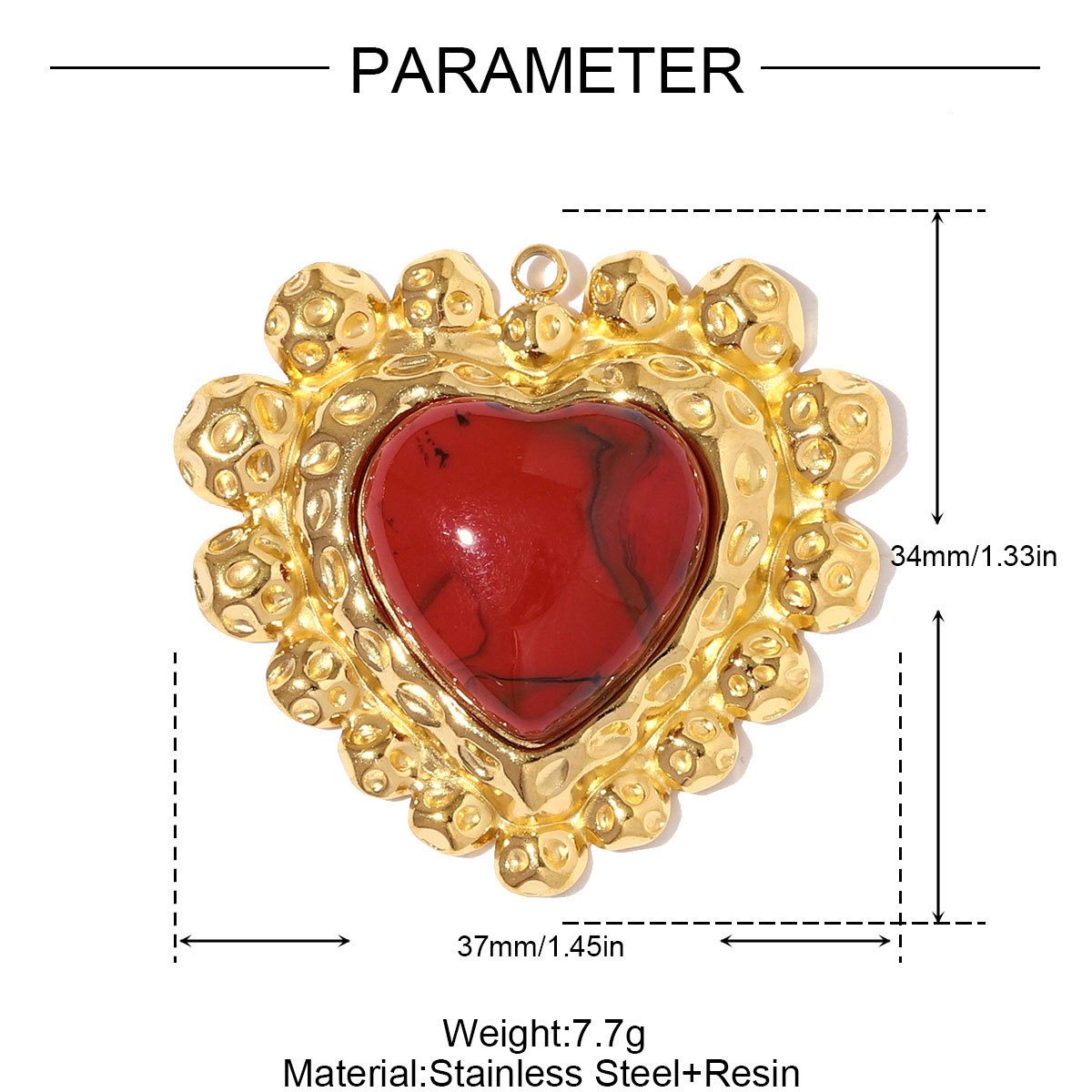 6pcs/pack Fashion Stainless Steel Enamel Heart Necklace Pendants Two Tone Love DIY Charms Women Holiday Jewelry Wholesale