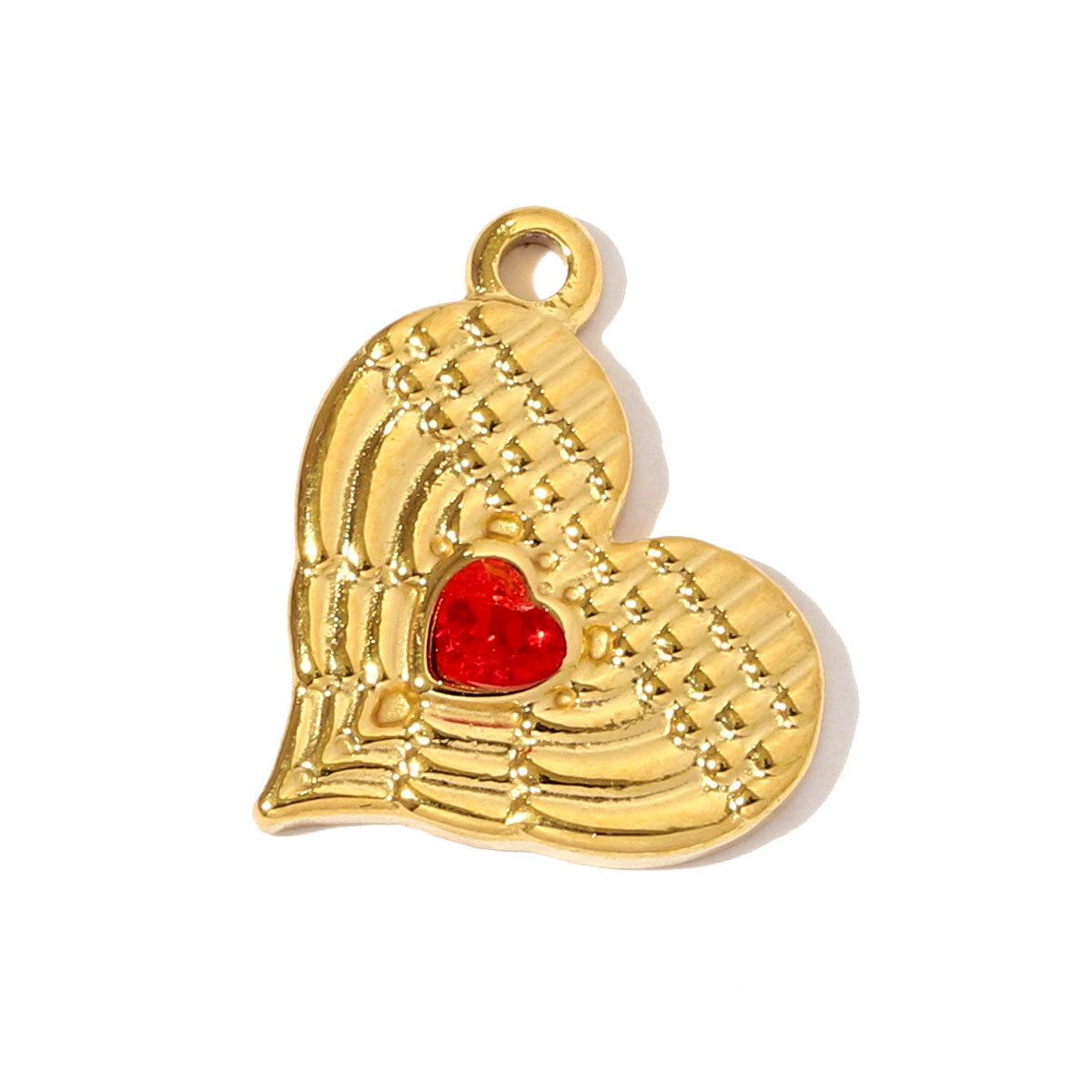 6pcs/pack Retro Stainless Steel Enamel Love Heart Necklace Pendants Crystal Star DIY Charms Women Waterdroop Jewelry Wholesale