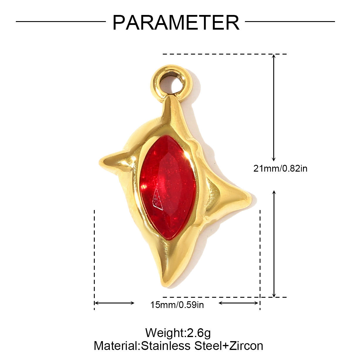 6pcs/pack Retro Stainless Steel Enamel Love Heart Necklace Pendants Crystal Star DIY Charms Women Waterdroop Jewelry Wholesale