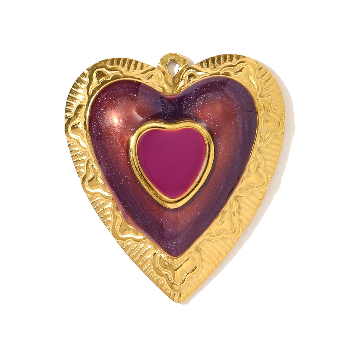 6pcs/pack Fashion Retro Stainless Steel Enamel Love Heart DIY Earring Charm Swallow Dove Necklace Pendant Women Cross Jewelry