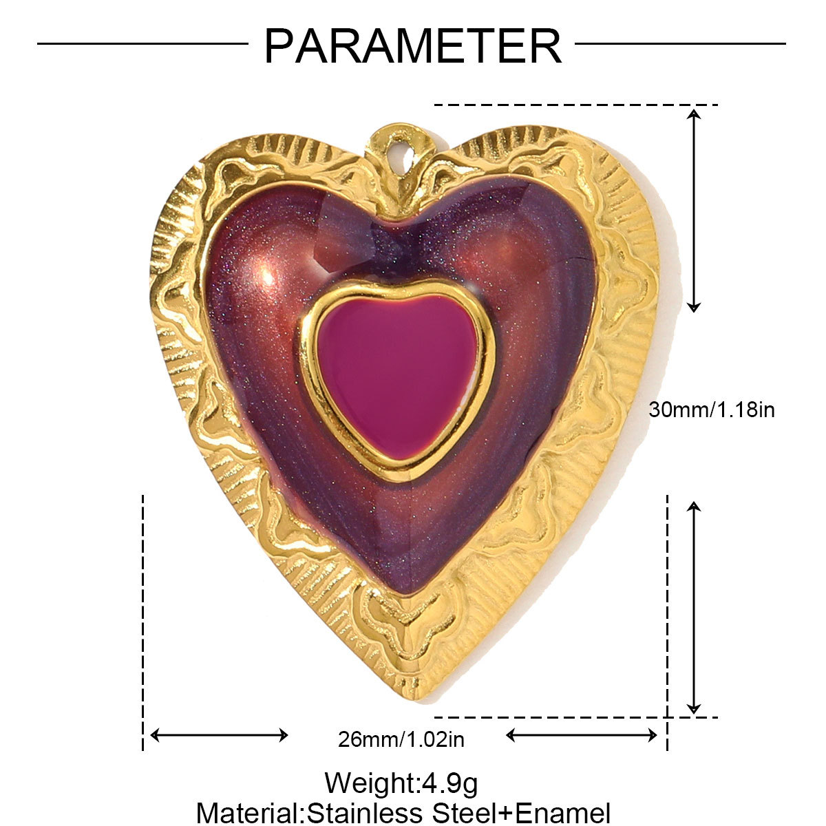 6pcs/pack Fashion Retro Stainless Steel Enamel Love Heart DIY Earring Charm Swallow Dove Necklace Pendant Women Cross Jewelry