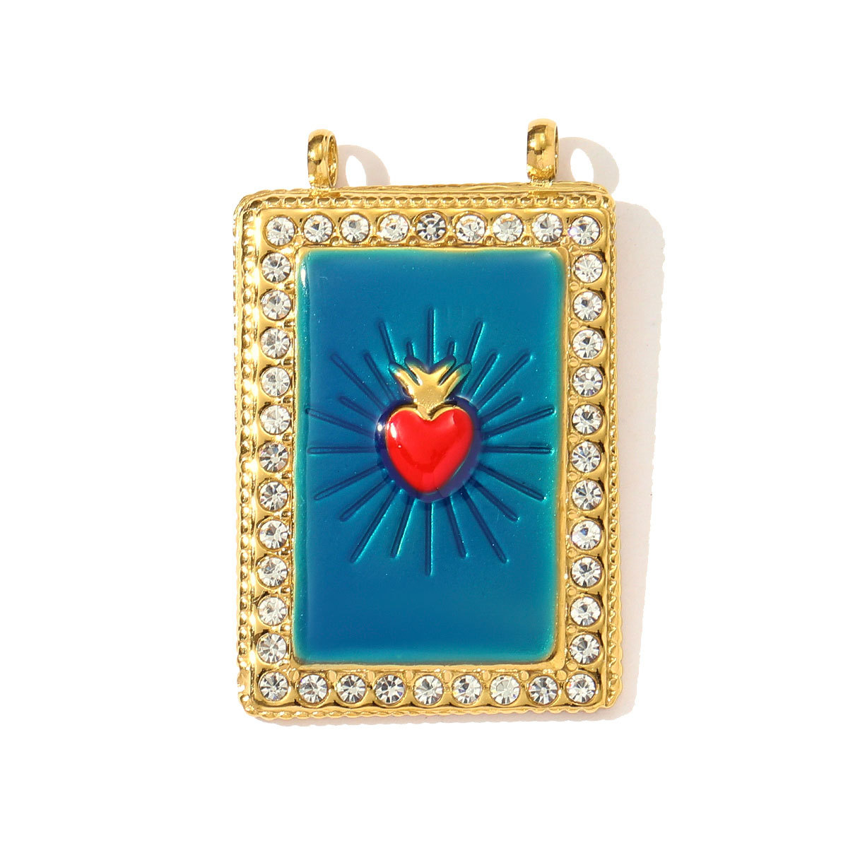 6pcs/pack Fashion Retro Stainless Steel Enamel Love Heart DIY Earring Charm Swallow Dove Necklace Pendant Women Cross Jewelry
