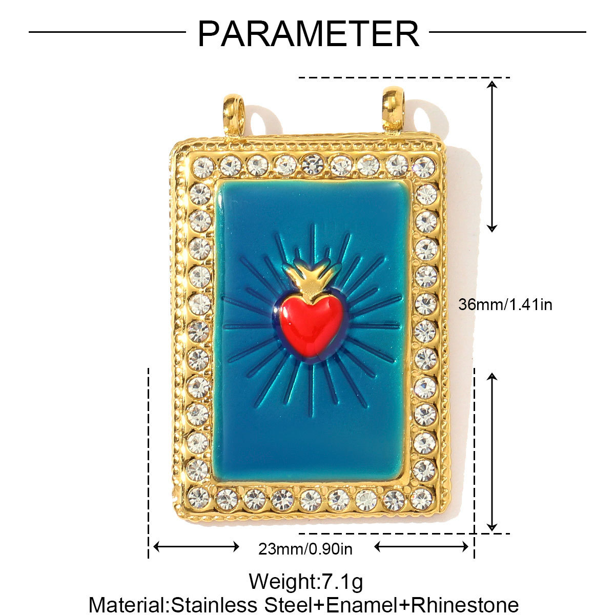 6pcs/pack Fashion Retro Stainless Steel Enamel Love Heart DIY Earring Charm Swallow Dove Necklace Pendant Women Cross Jewelry