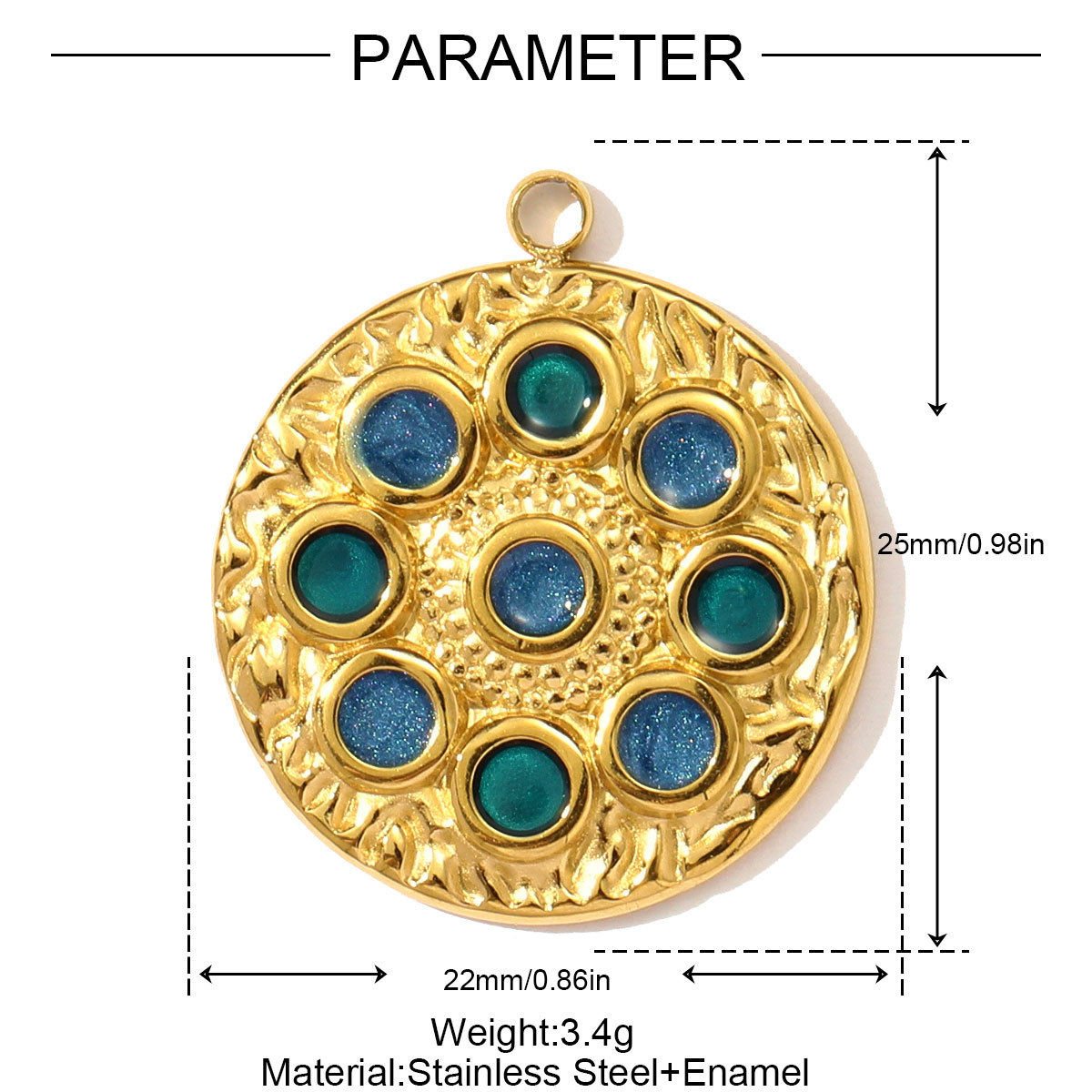 6pcs/pack Stainless Steel Rhinestone Disc Flower DIY Charm Cactus Rose Butterfly Necklace Pendant Women Moon Rainbow Jewelry