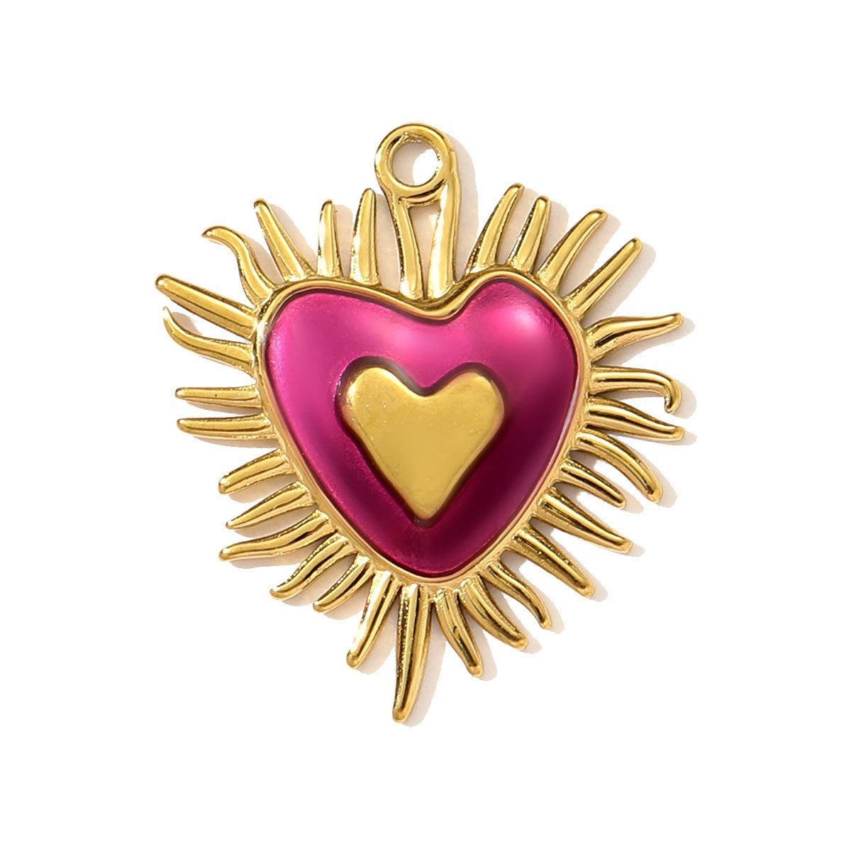 6pcs/pack Stainless Steel Rhinestone Disc Flower DIY Charm Cactus Rose Butterfly Necklace Pendant Women Moon Rainbow Jewelry