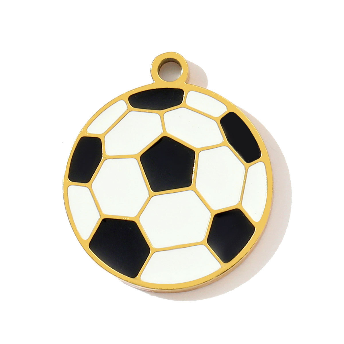 6pcs/pack Stainless Steel Enamel Basketball Football Necklace Pendant Coffee Love Cat Heart DIY Charm Women Best Mom Jewelry