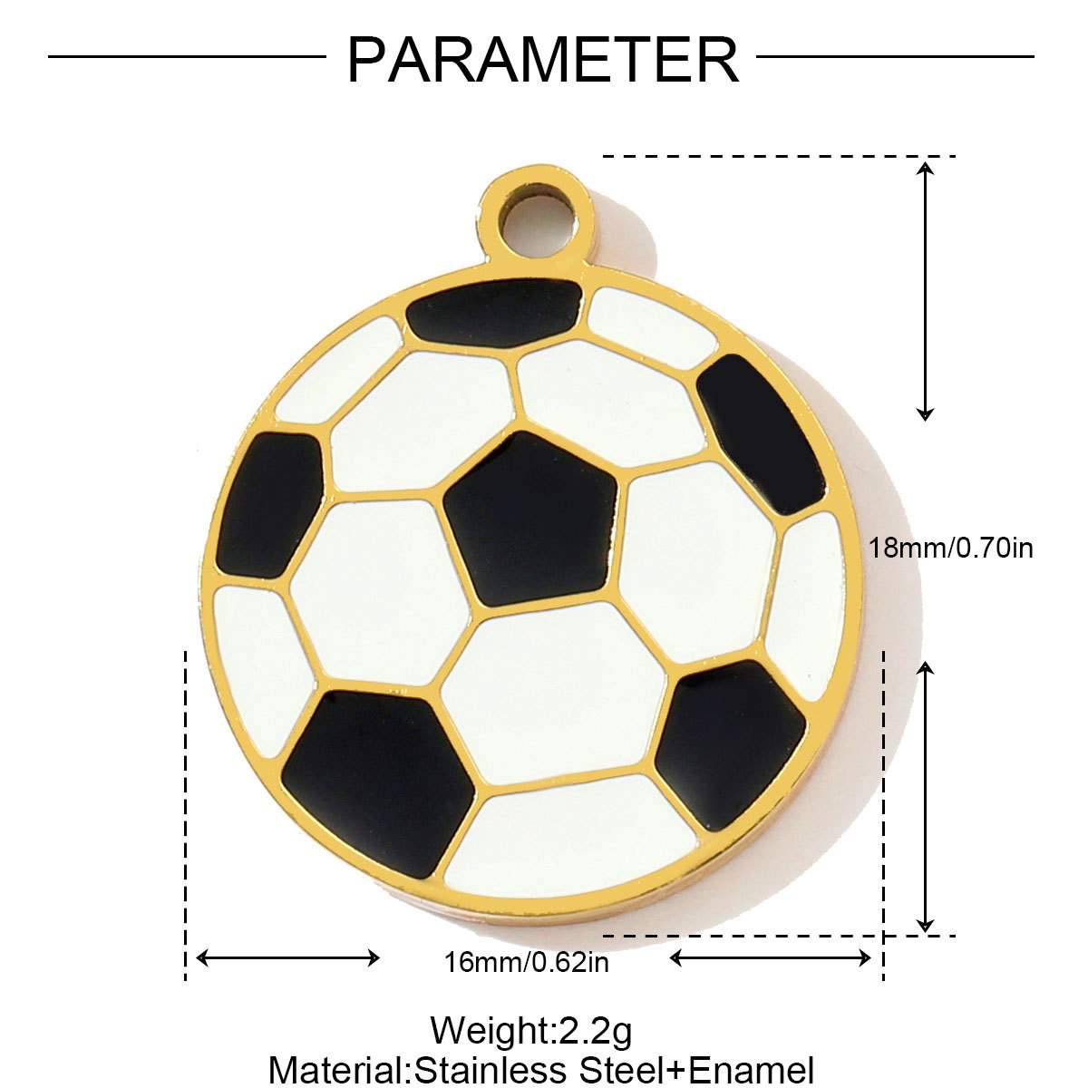 6pcs/pack Stainless Steel Enamel Basketball Football Necklace Pendant Coffee Love Cat Heart DIY Charm Women Best Mom Jewelry