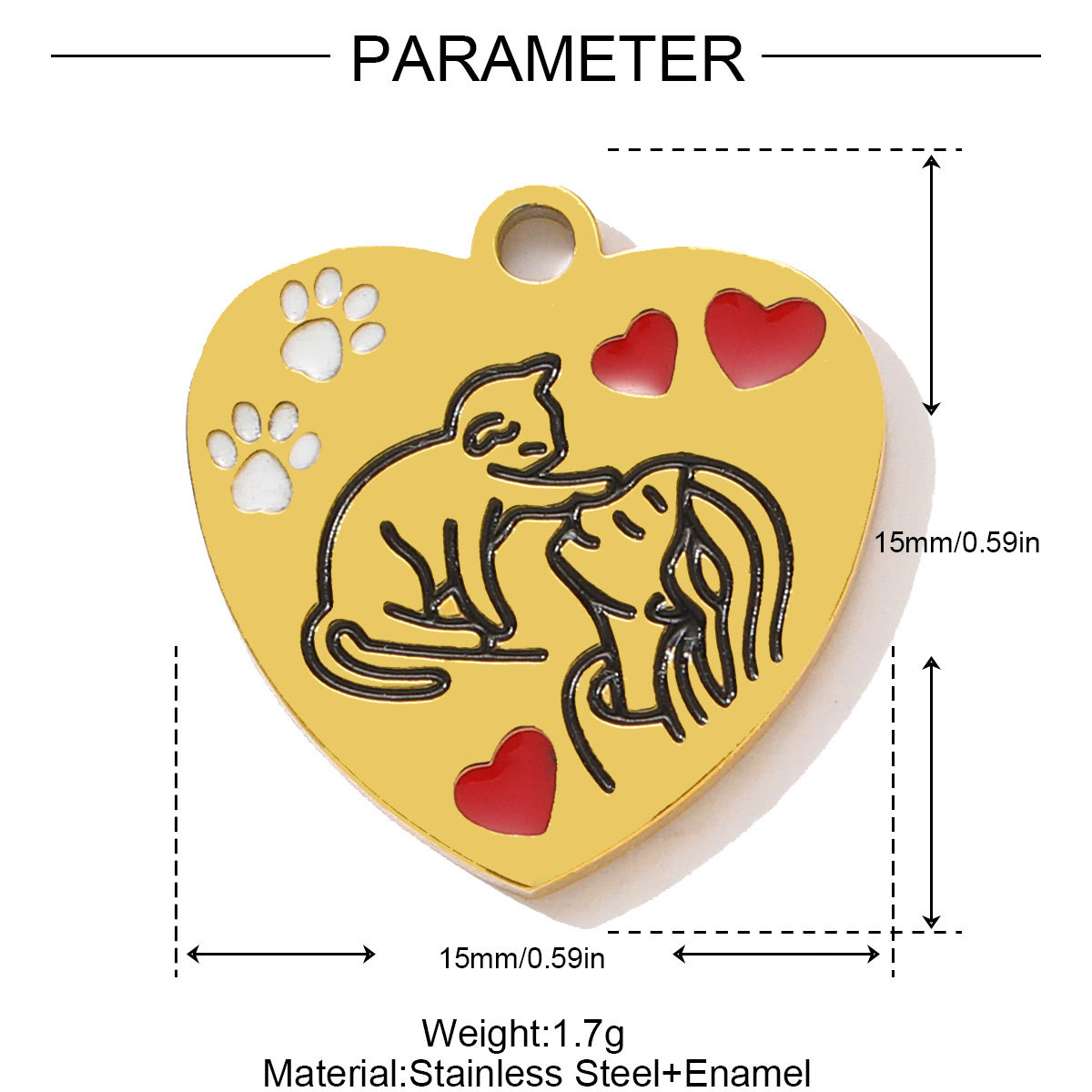 6pcs/pack Stainless Steel Enamel Basketball Football Necklace Pendant Coffee Love Cat Heart DIY Charm Women Best Mom Jewelry