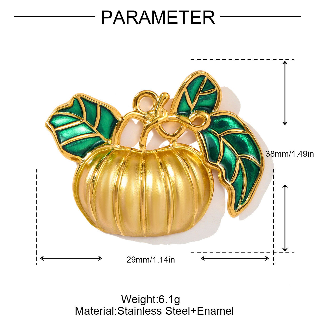 6pcs/pack Retro Stainless Steel Rhinestone Jack-O-Lantern Necklace Pendant Enamel Carriage DIY Charm Women Halloween Jewelry
