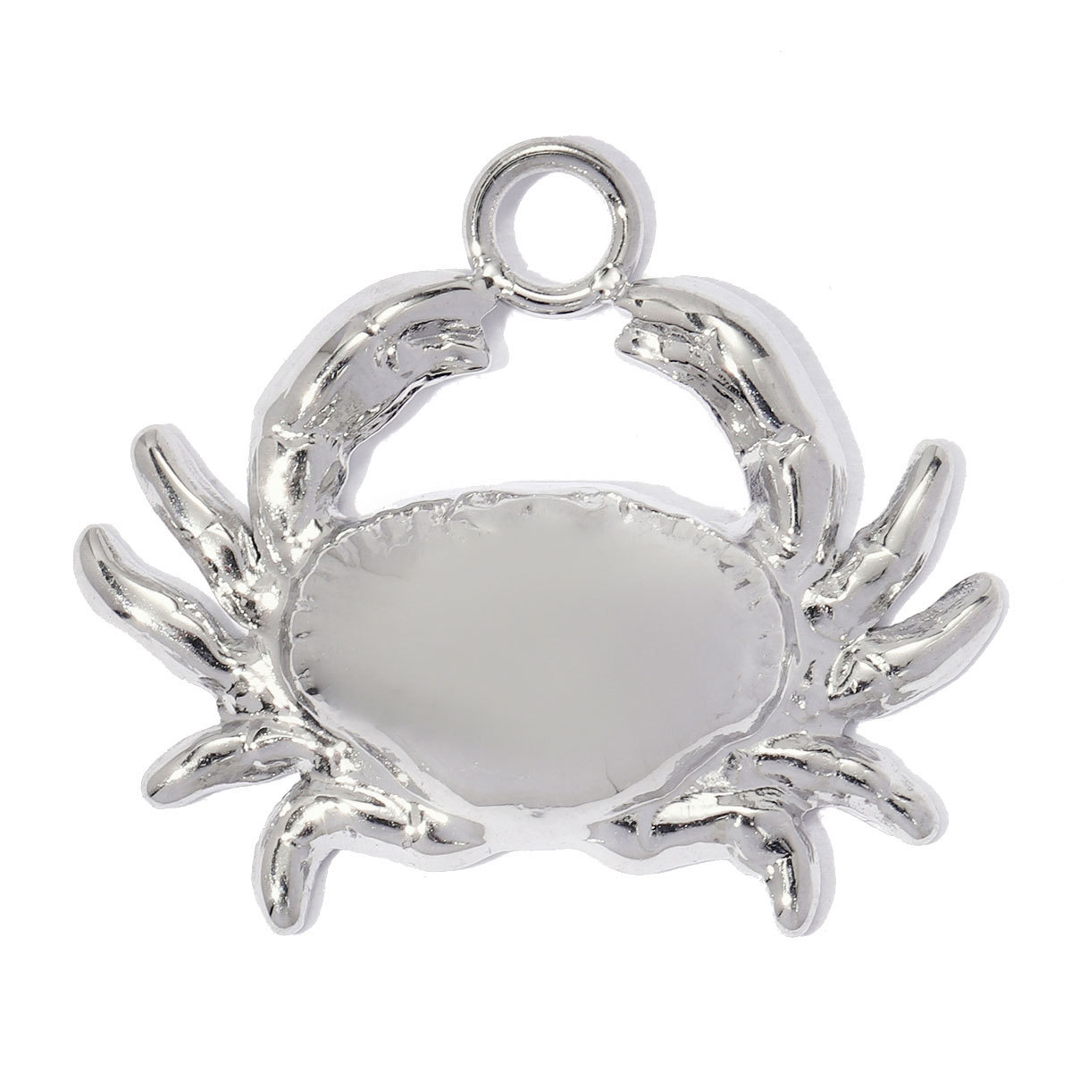 6pcs/pack Stainless Steel Sunflower Star DIY Bracelet Charms Rhinestone Heart Necklace Pendant Woman Sun Crab Jewelry Wholesale