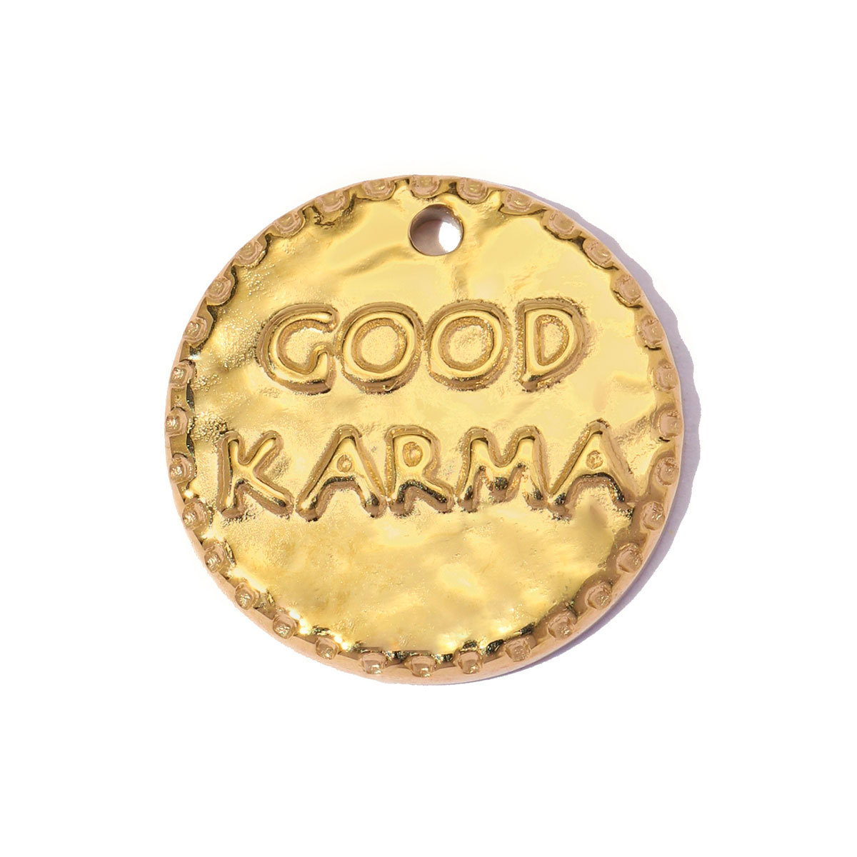 6pcs/pack Stainless Steel Cood Karma  Lucky Poker DIY Charms Bell Tower Clover Necklace Pendants Woman Coffee Cup Jewelry Wholesale