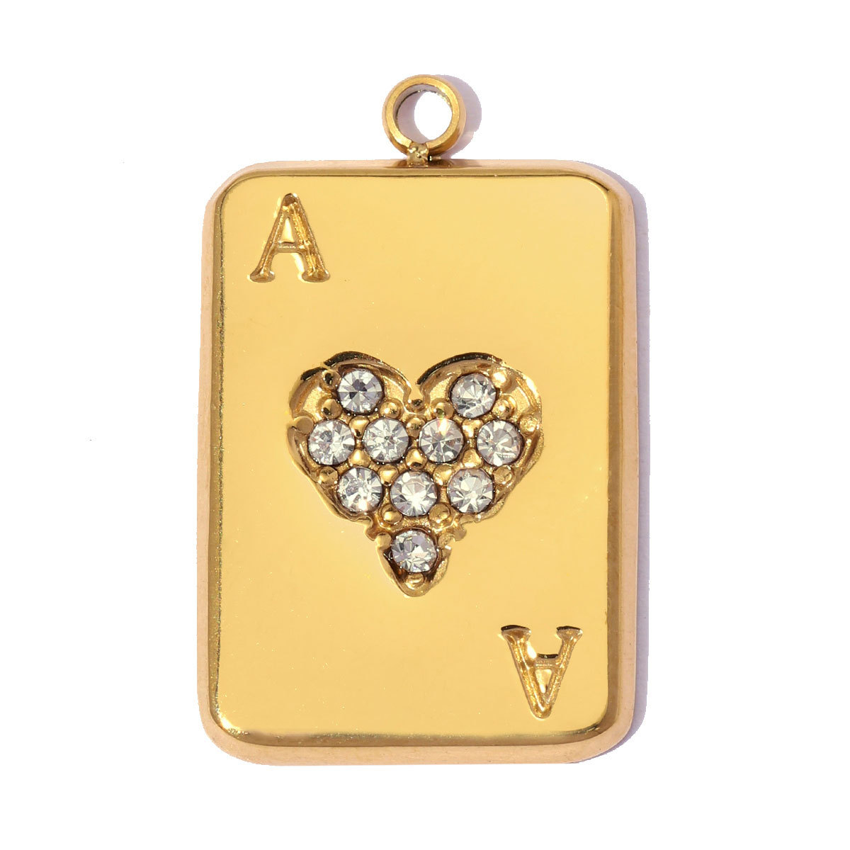 6pcs/pack Stainless Steel Cood Karma  Lucky Poker DIY Charms Bell Tower Clover Necklace Pendants Woman Coffee Cup Jewelry Wholesale
