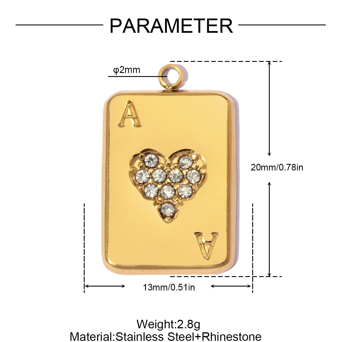 6pcs/pack Stainless Steel Cood Karma  Lucky Poker DIY Charms Bell Tower Clover Necklace Pendants Woman Coffee Cup Jewelry Wholesale