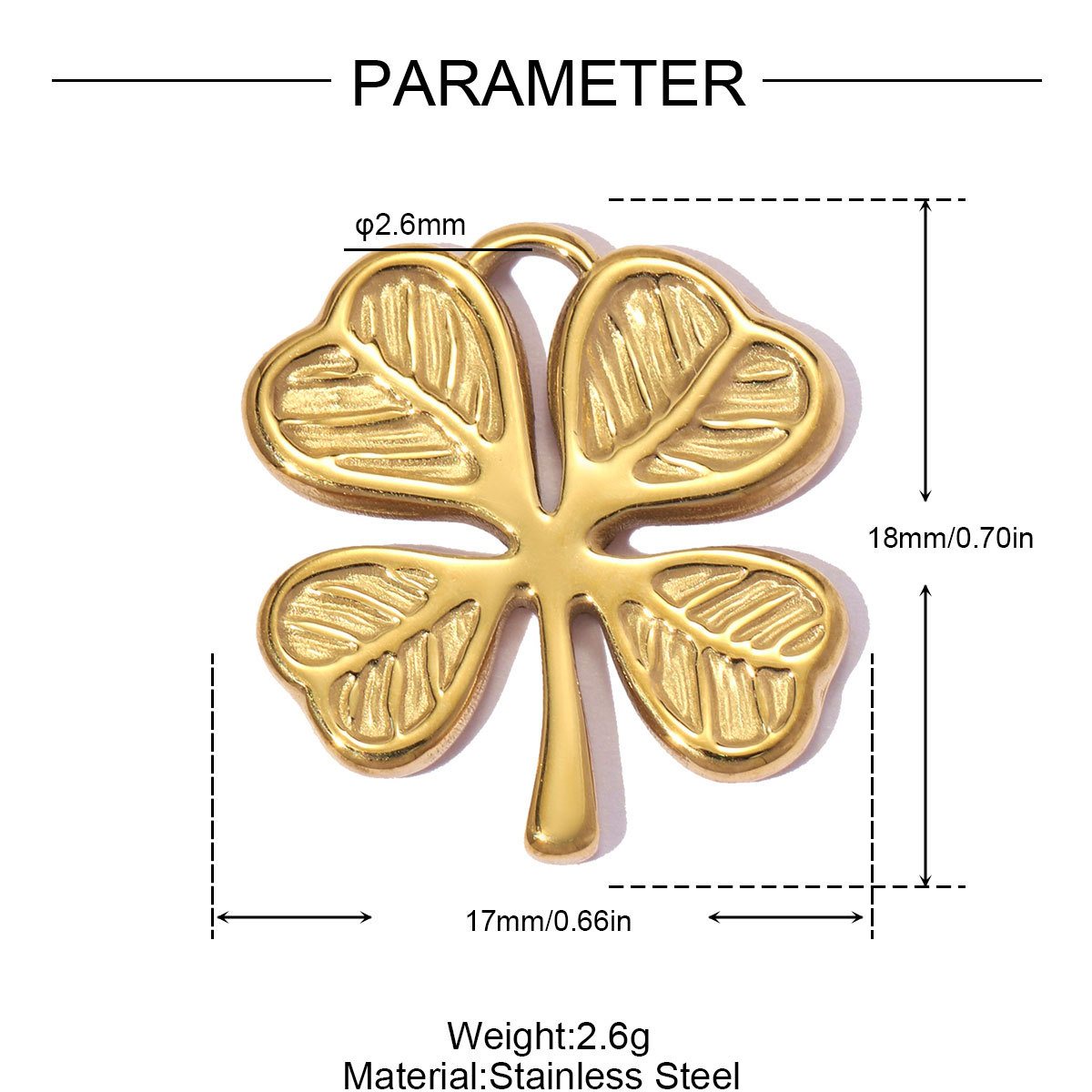 6pcs/pack Stainless Steel Cood Karma  Lucky Poker DIY Charms Bell Tower Clover Necklace Pendants Woman Coffee Cup Jewelry Wholesale
