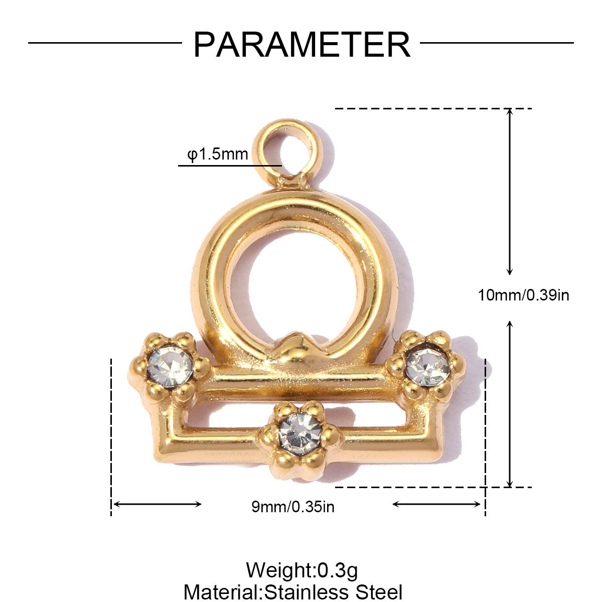 6pcs/pack Stainless Steel Rhinestone Zodiac Signs DIY Bracelet Charm ‌Aries‌ Gemini‌ Aquarius Necklace Pendant Woman Jewelry Wholesale