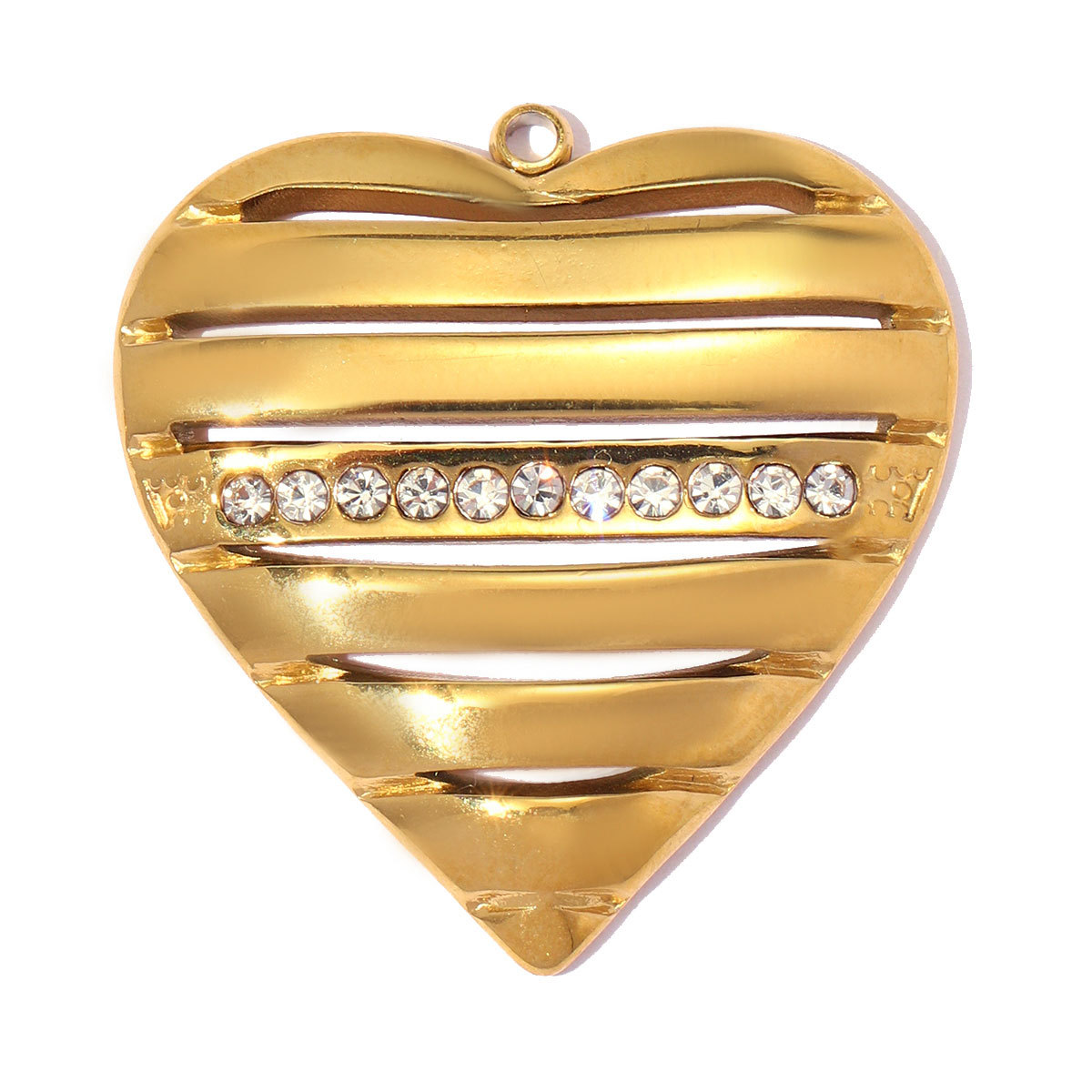 6pcs/pack Stainless Steel Rhinestone Skull DIY Earring Charms Geometric Square Necklace Pendants Woman Eye Heart Jewelry Wholesale