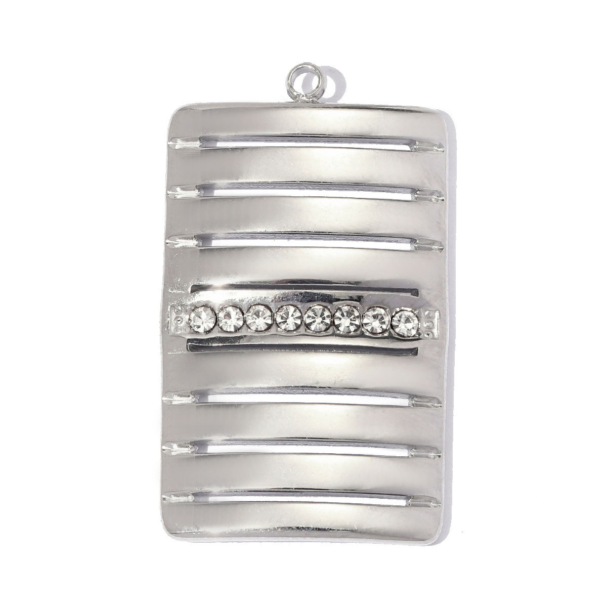 6pcs/pack Stainless Steel Rhinestone Skull DIY Earring Charms Geometric Square Necklace Pendants Woman Eye Heart Jewelry Wholesale