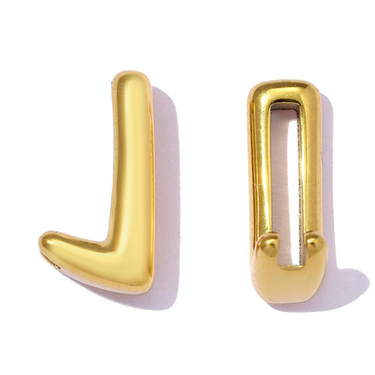 6pcs/pack Stainless Steel 18k Real Gold Plated Bubble Initial Letter Necklace Pendants A-Z Alphabet DIY Charms Women Name Jewelry