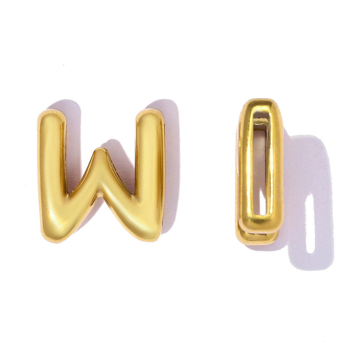 6pcs/pack Stainless Steel 18k Real Gold Plated Bubble Initial Letter Necklace Pendants A-Z Alphabet DIY Charms Women Name Jewelry