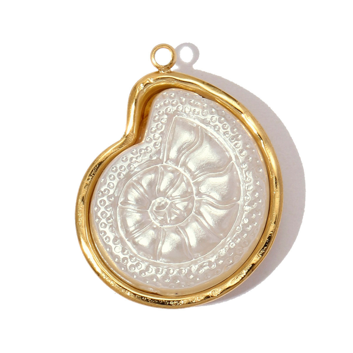 6pcs/pack Stainless Steel Relief Resin Sunflower Conch DIY Charm Love Heart Star Necklace Pendant Women Finger Jewelry Wholesale