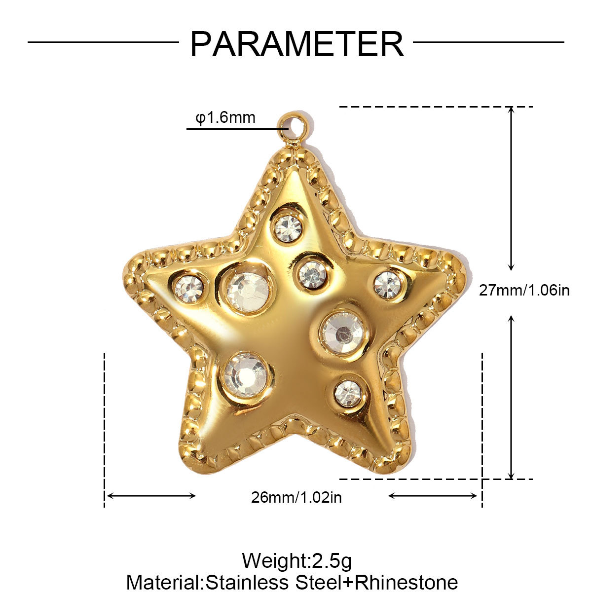 6pcs/pack Stainless Steel Relief Resin Sunflower Conch DIY Charm Love Heart Star Necklace Pendant Women Finger Jewelry Wholesale