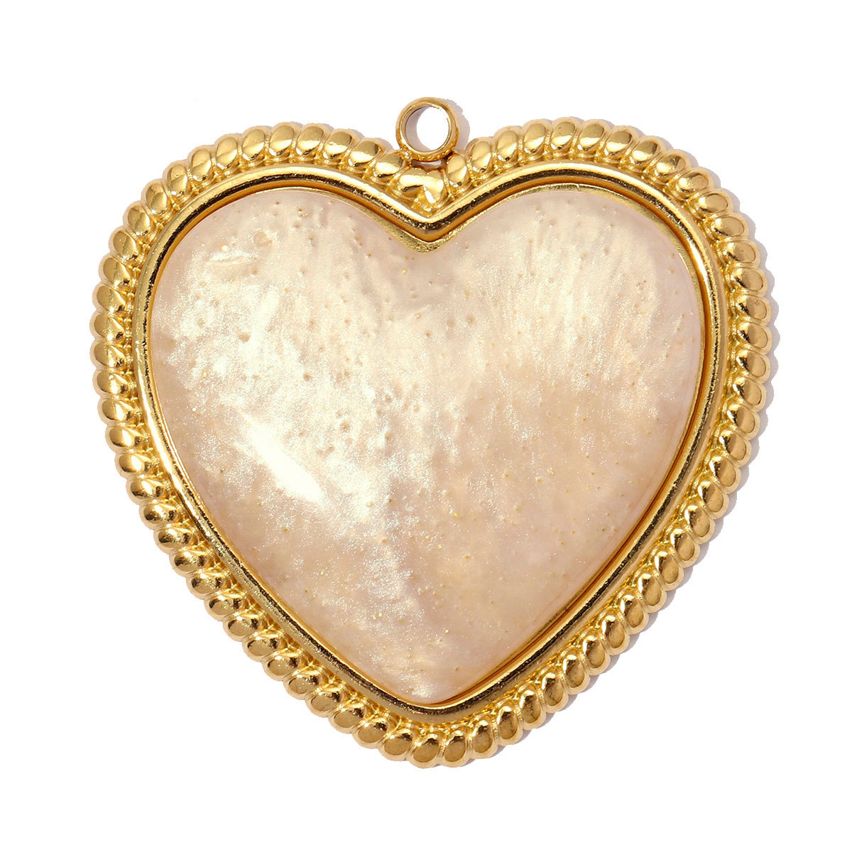 6pcs/pack Stainless Steel Resin Big Love Heart DIY Earring Charms Relief Rhinestone Sun Necklace Pendants Women Jewelry Wholesale