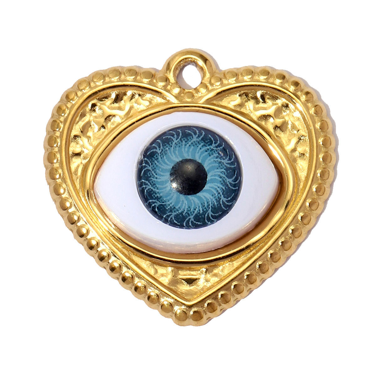 6pcs/pack Stainless Steel Enamel Hamsa Hand Evil Eye DIY Charms Love Heart Cross Necklace Pendants Women Wing Jewelry Wholesale