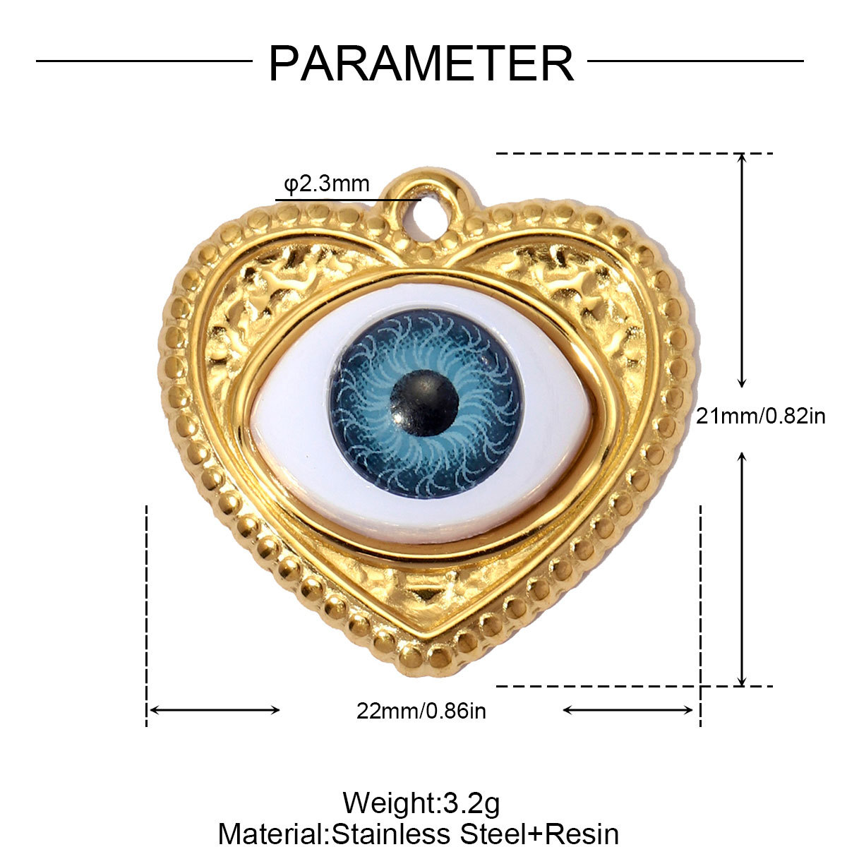 6pcs/pack Stainless Steel Enamel Hamsa Hand Evil Eye DIY Charms Love Heart Cross Necklace Pendants Women Wing Jewelry Wholesale