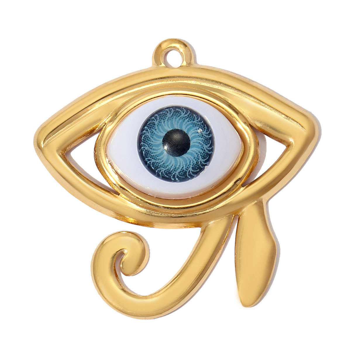 6pcs/pack Stainless Steel Enamel Hamsa Hand Evil Eye DIY Charms Love Heart Cross Necklace Pendants Women Wing Jewelry Wholesale