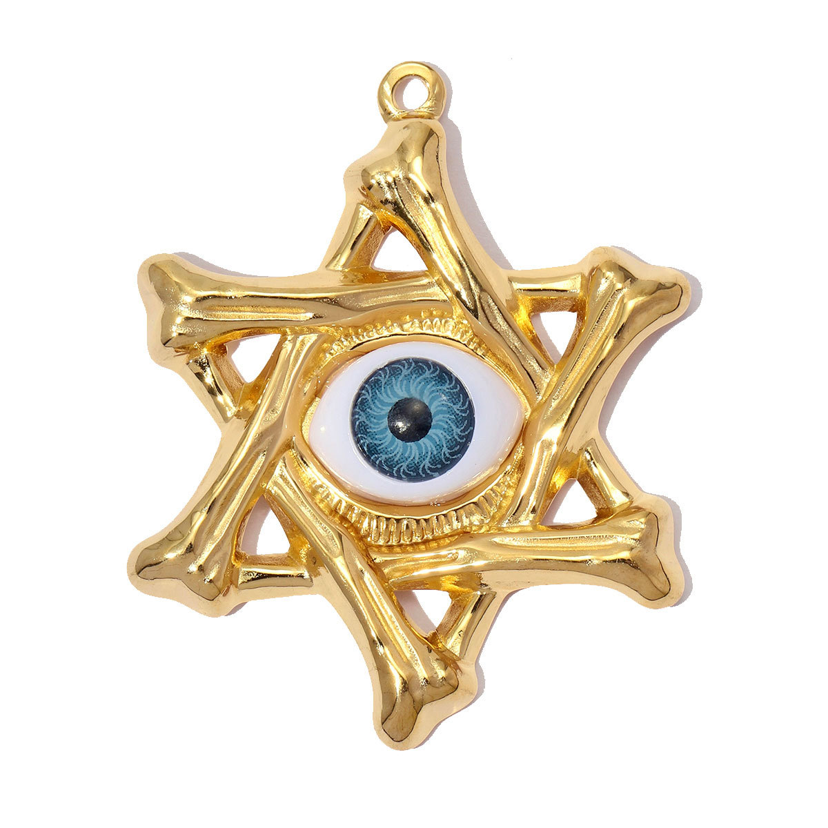 6pcs/pack Stainless Steel Enamel Hamsa Hand Evil Eye DIY Charms Love Heart Cross Necklace Pendants Women Wing Jewelry Wholesale