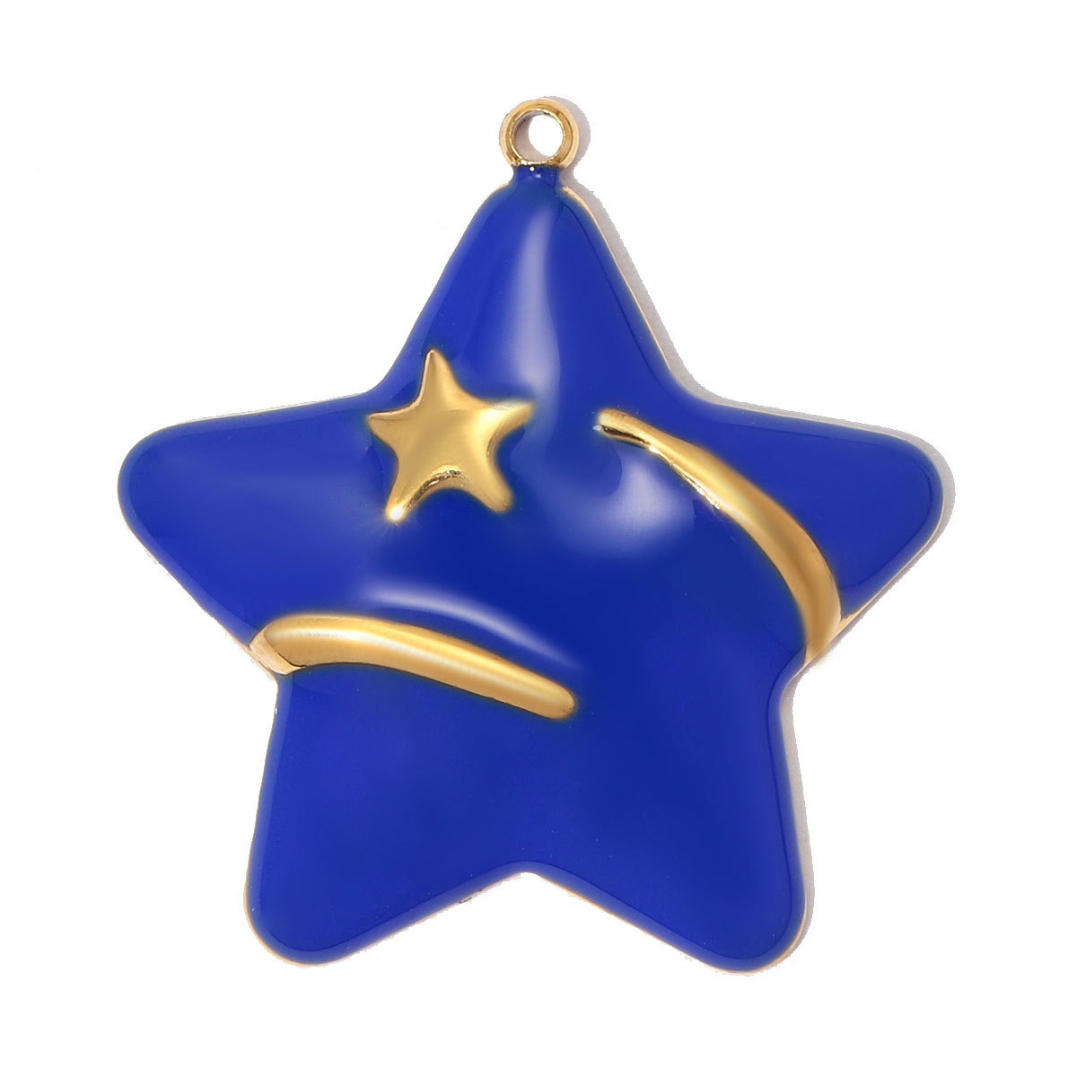 6pcs/pack Large Stainless Steel Enamel Star Angel Cross DIY Charms Heart Leaf Necklace Pendants Women Wing Jewelry Wholesale