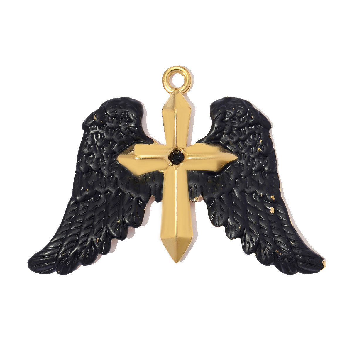 6pcs/pack Large Stainless Steel Enamel Star Angel Cross DIY Charms Heart Leaf Necklace Pendants Women Wing Jewelry Wholesale