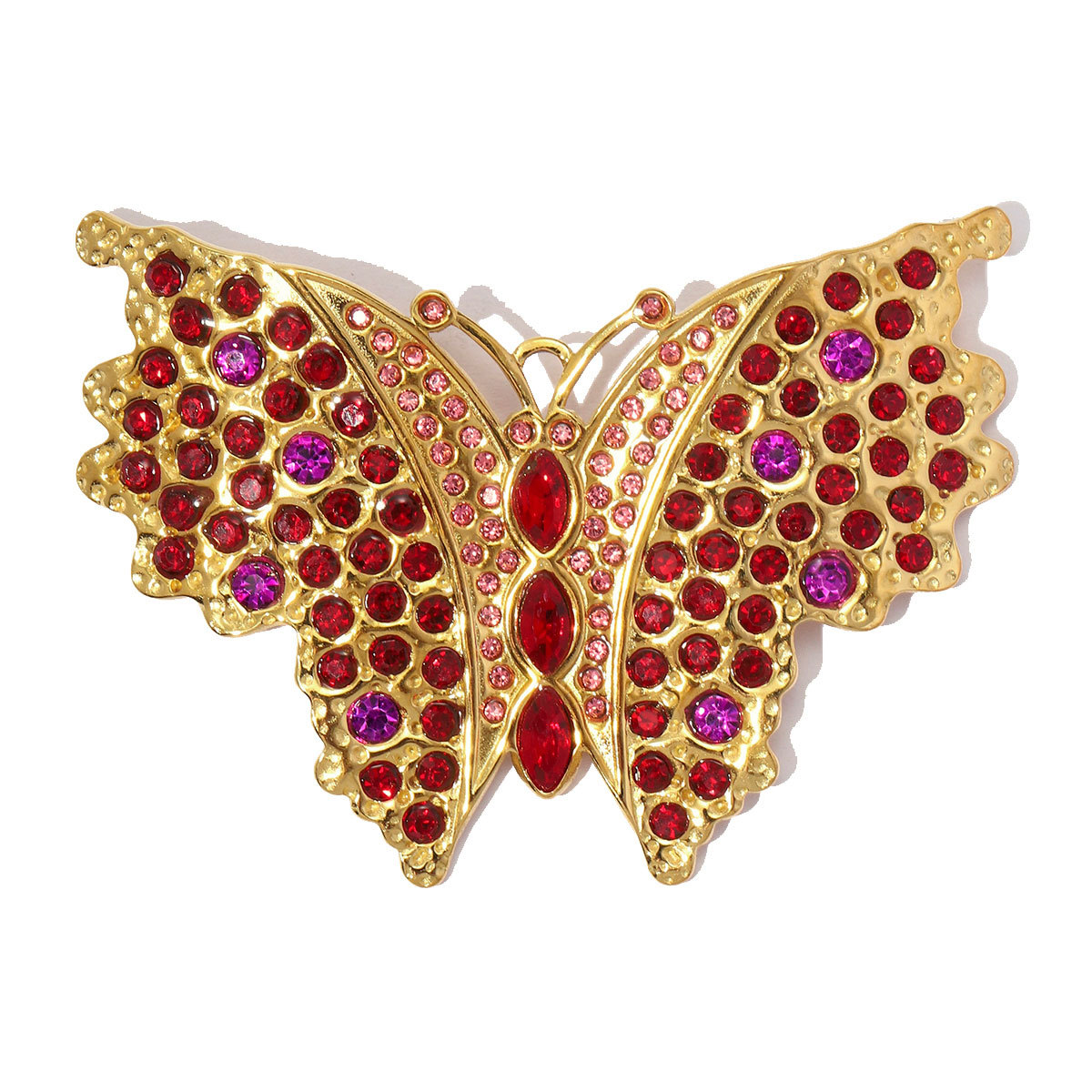 6pcs/pack Large Stainless Steel Rhinestone Feather Leaf DIY Charms Enamel Butterfly Necklace Pendants Women Jewelry Wholesale