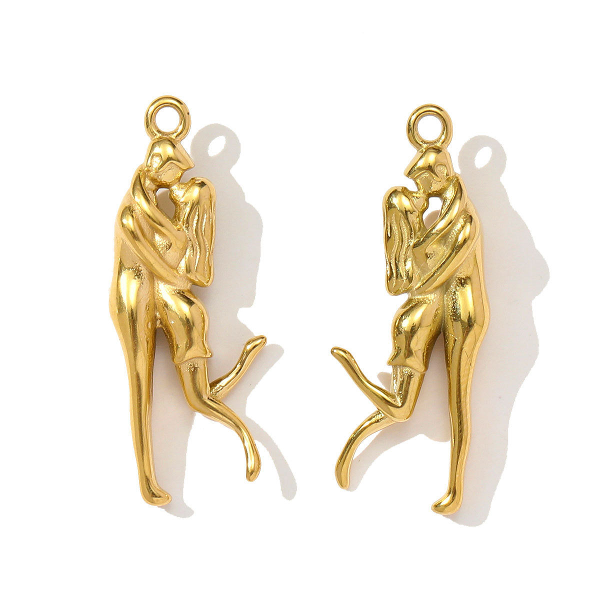 6pcs/pack Stainless Steel 3D The Triumphal Arch Lovers Pendants Boot Heart Eye DIY Charms Women French Love Dog Dream Jewelry