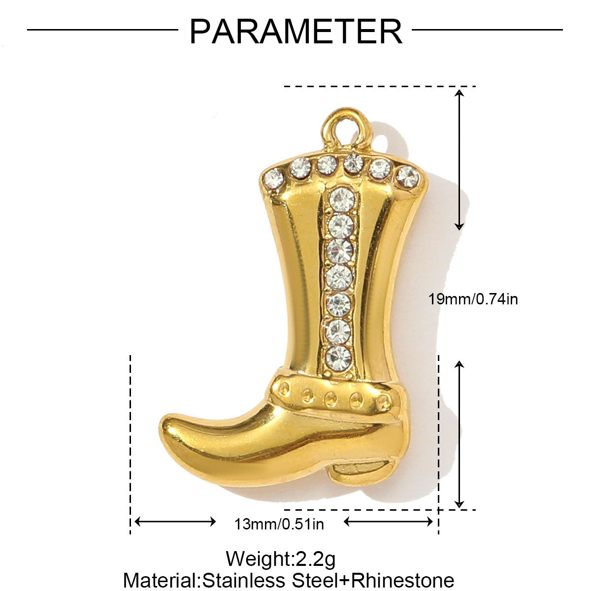 6pcs/pack Stainless Steel 3D The Triumphal Arch Lovers Pendants Boot Heart Eye DIY Charms Women French Love Dog Dream Jewelry