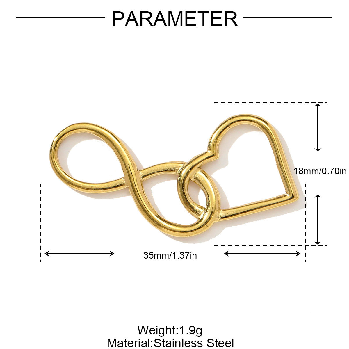 6pcs/pack Stainless Steel 3D The Triumphal Arch Lovers Pendants Boot Heart Eye DIY Charms Women French Love Dog Dream Jewelry