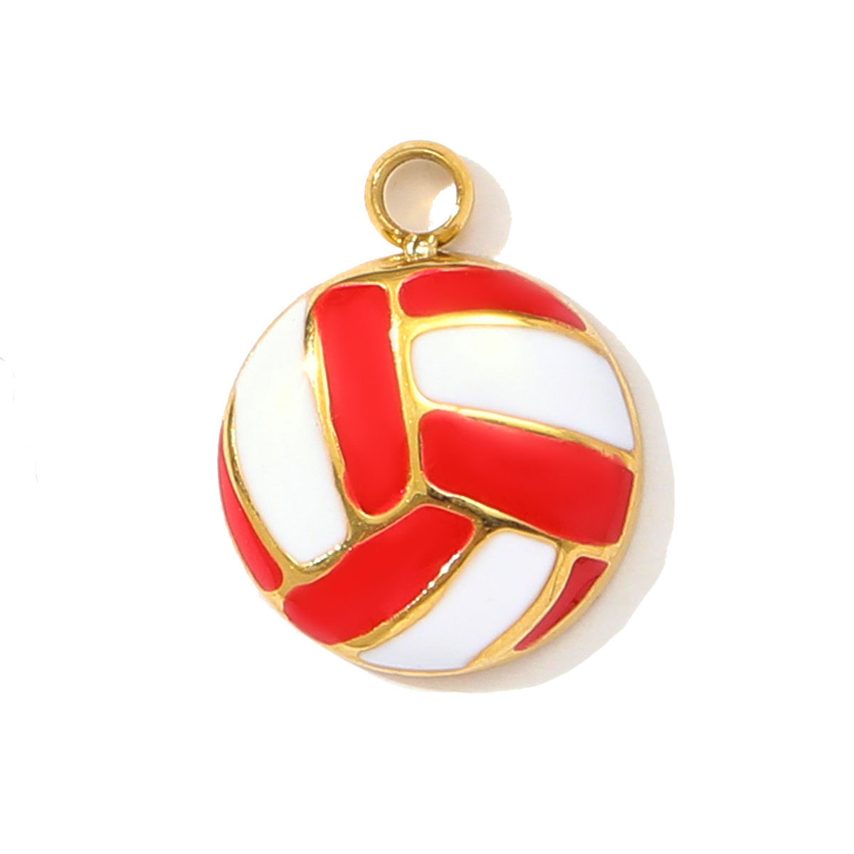 6pcs/pack Fashion Stainless Steel Enamel Happy Love Sun Pendants Baseball Sport DIY Bracelet Charms Women Lucky Angel Jewelry