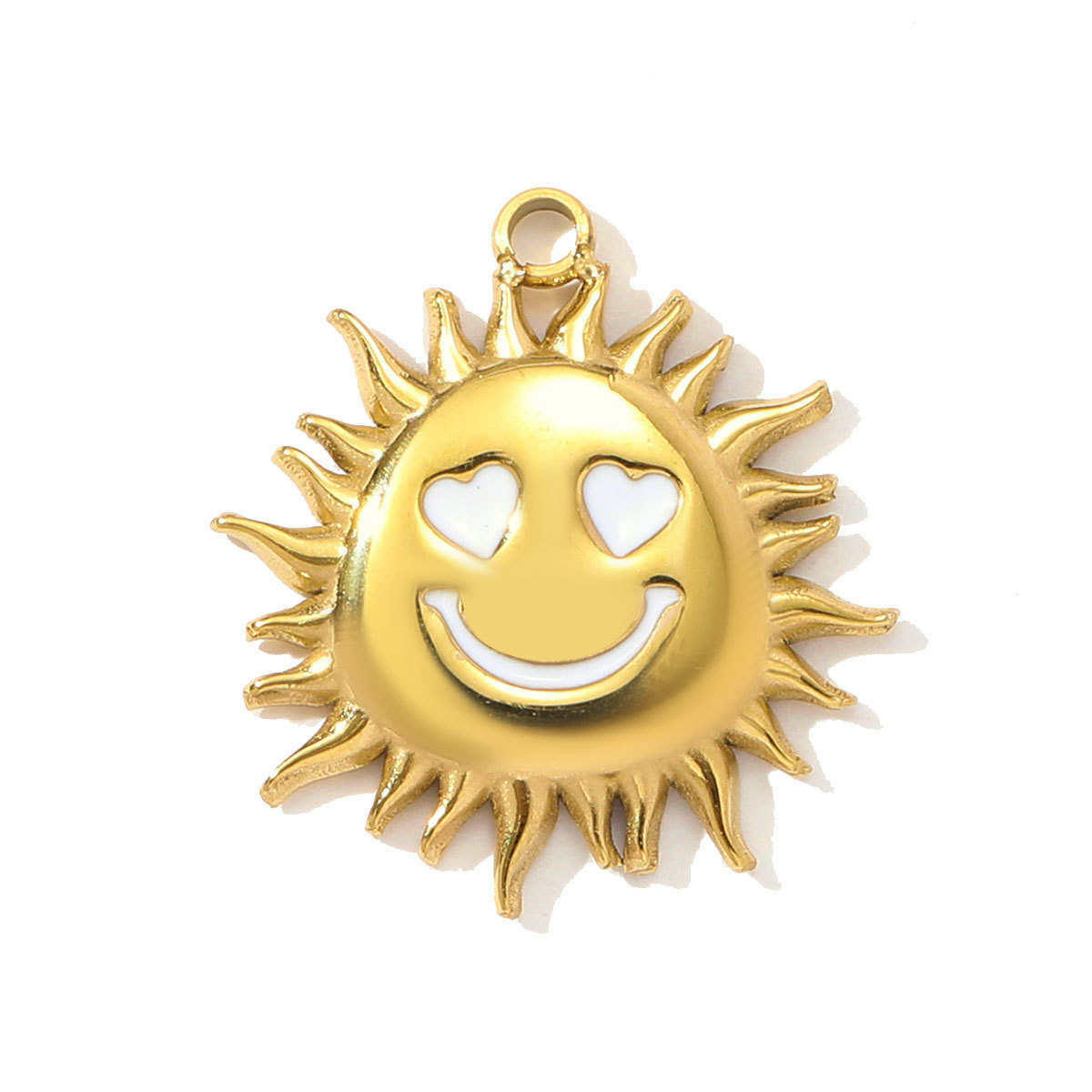 6pcs/pack Fashion Stainless Steel Enamel Happy Love Sun Pendants Baseball Sport DIY Bracelet Charms Women Lucky Angel Jewelry
