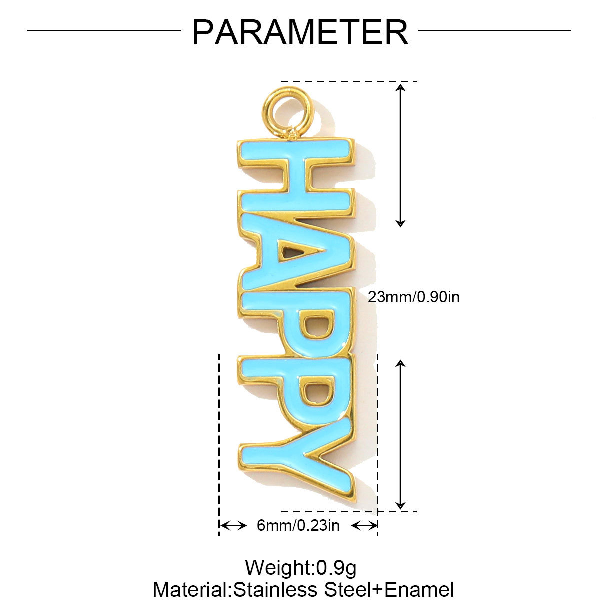 6pcs/pack Fashion Stainless Steel Enamel Happy Love Sun Pendants Baseball Sport DIY Bracelet Charms Women Lucky Angel Jewelry