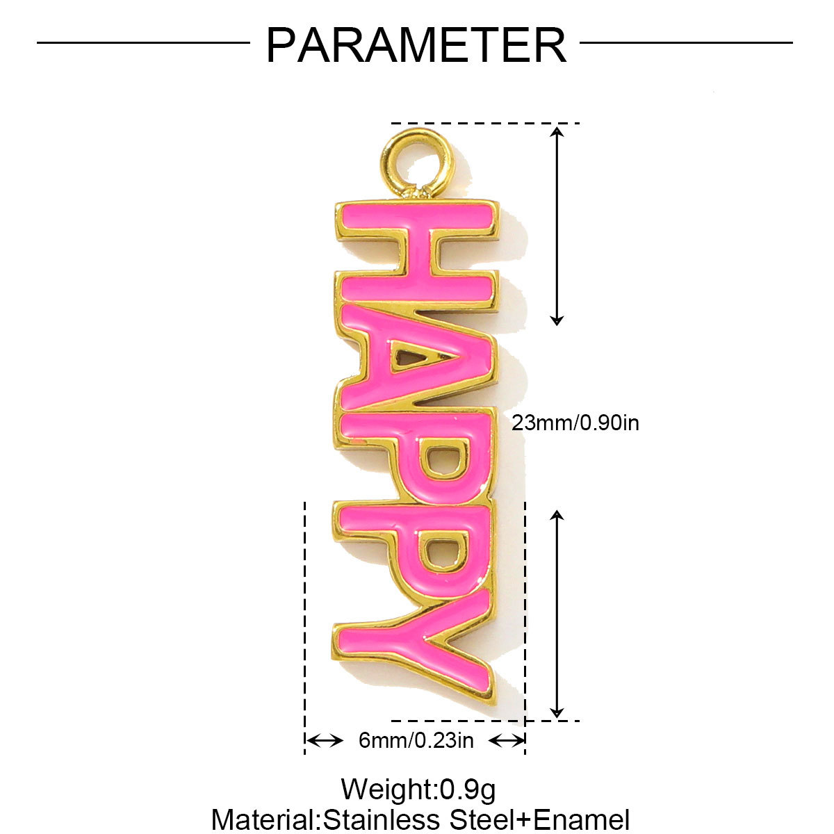 6pcs/pack Fashion Stainless Steel Enamel Happy Love Sun Pendants Baseball Sport DIY Bracelet Charms Women Lucky Angel Jewelry