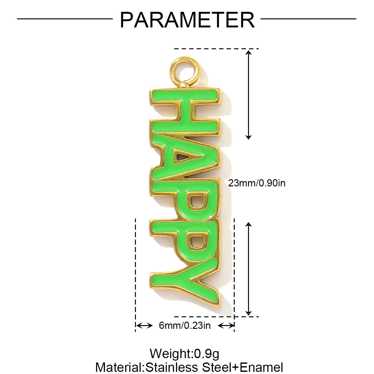 6pcs/pack Fashion Stainless Steel Enamel Happy Love Sun Pendants Baseball Sport DIY Bracelet Charms Women Lucky Angel Jewelry