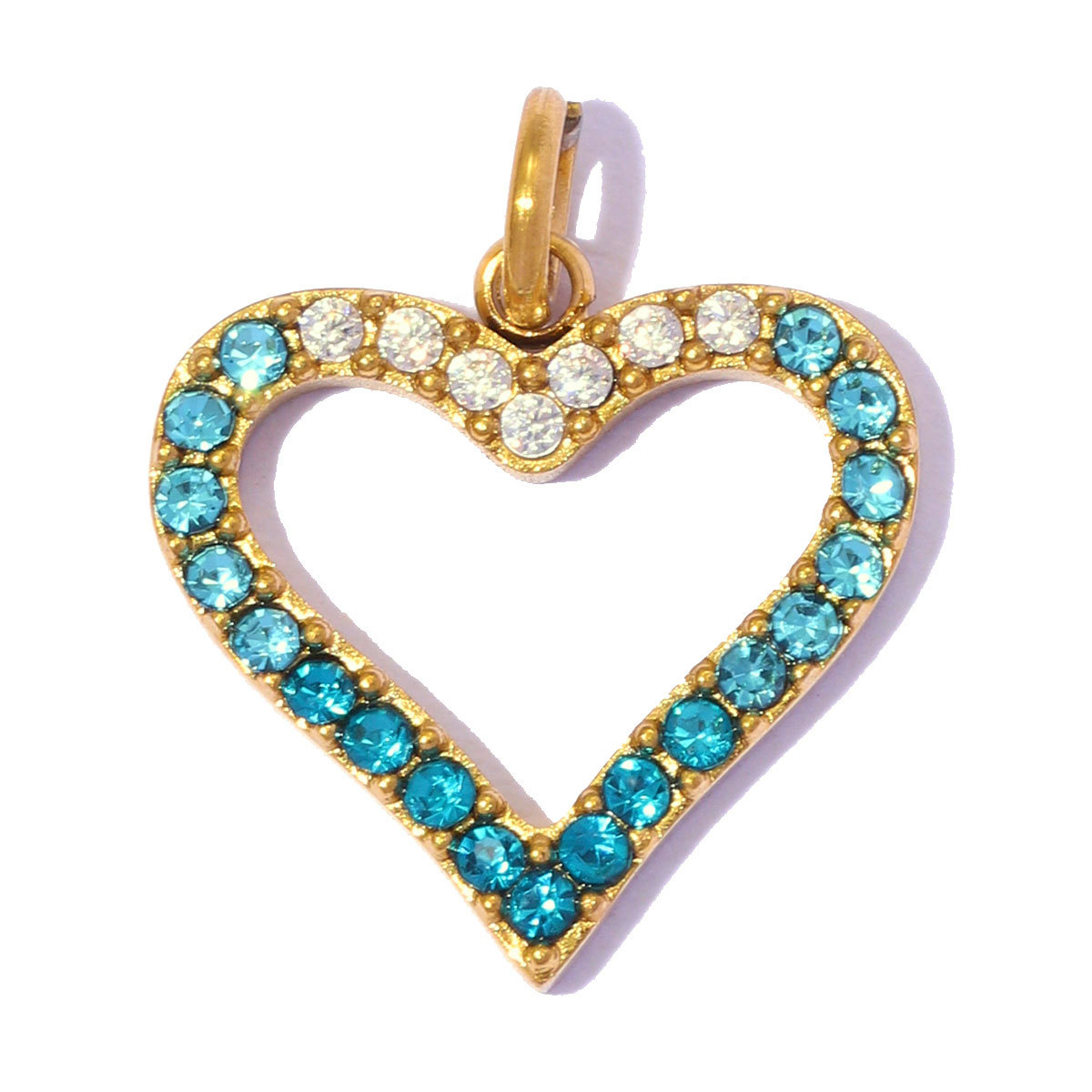 6pcs/pack Stainless Steel Rhinestone Star DIY Bracelet Charms Hollow Love Heart  Necklace Pendants Women Earring Jewelry Wholesale