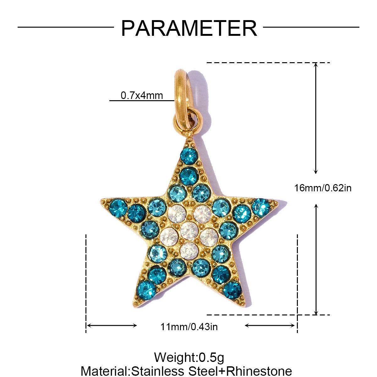 6pcs/pack Stainless Steel Rhinestone Butterfly Life Tree DIY Bracelet Charms Heart Necklace Pendants Women Star Moon Jewelry Wholesale