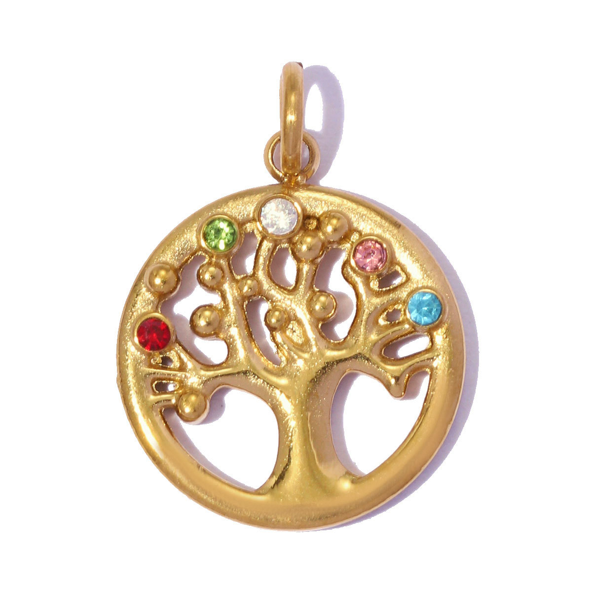 6pcs/pack Stainless Steel Rhinestone Butterfly Life Tree DIY Bracelet Charms Heart Necklace Pendants Women Star Moon Jewelry Wholesale