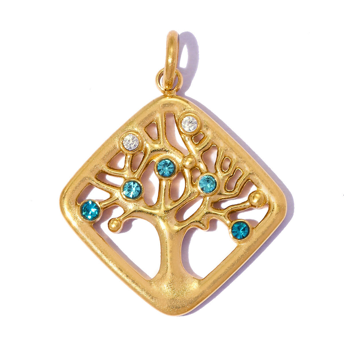 6pcs/pack Stainless Steel Rhinestone Butterfly Life Tree DIY Bracelet Charms Heart Necklace Pendants Women Star Moon Jewelry Wholesale